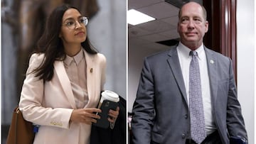 Alexandria Ocasio-Cortez y Ted Yoho en Washington.