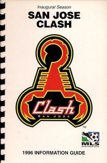 Guía de prensa inaugural de San Jose Clash, 1996. 