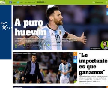 La crítica visión de la prensa argentina del triunfo