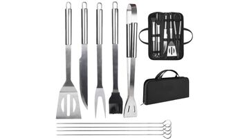 Kit de barbacoa profesional con accesorios y utensilios para cocinar