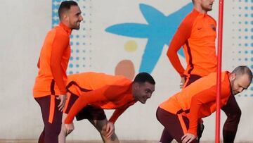 Vermaelen, en un entrenamiento del Bar&ccedil;a.