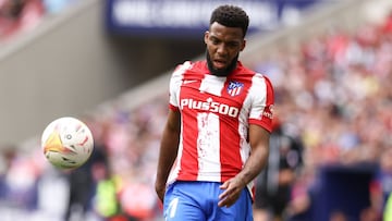 Lemar, lesionado durante el Atlético-Espanyol