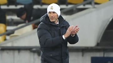 Zinedine Zidane, en un partido del Real Madrid.