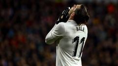 Bale se lamenta de una ocasi&oacute;n fallada ante el Valencia. 