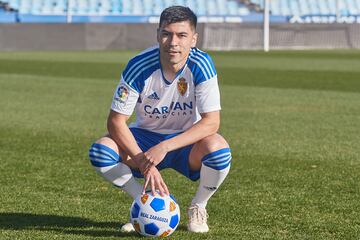 Tomás Alarcón, en su presentación con el Real Zaragoza.