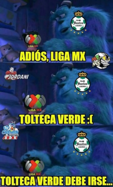 Los Memes celebran al Toluca y acaban con Santos Laguna