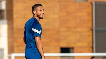 Luis Suárez durante un entrenamiento con Olympique Marsella.