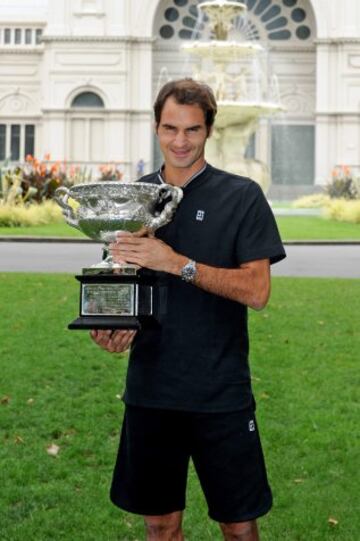 El día después: Federer celebró su título con los fans