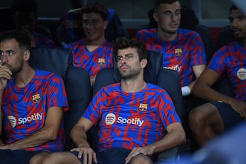 Taking a back seat | Gerard Piqué is getting more used to the bench these days.