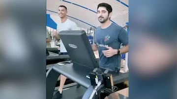 Cristiano entrena con el príncipe de los Emiratos Árabes