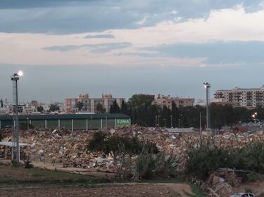 Campos de desguace, hasta aqu lleg la riada