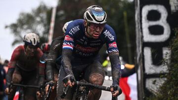 Mathieu van der Poel, en la 118ª edición de la París-Roubaix.
