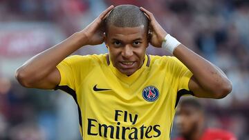 Mbapp&eacute;, jugando con el PSG. 