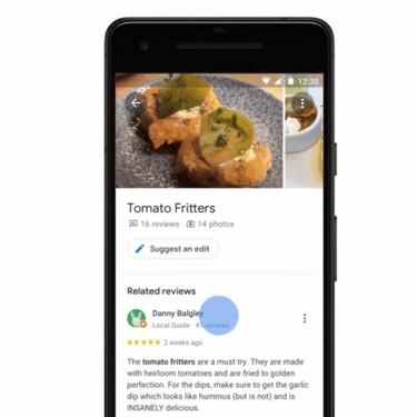 Los platos más populares, la nueva función de Google Maps