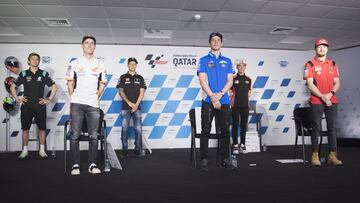 Pol junto a Mir y Miller y delante de Rossi, Quartararo y Aleix.