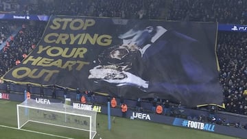 La pancarta del Etihad.