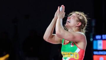 Jane Valencia después de su combate en los Juegos Olímpicos de Tokio 2020
