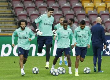 Marcelo, Courtois, Vinicius y Casemiro.