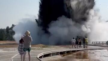 El video de la erupción en el Parque Nacional de Yellowstone