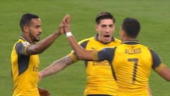 La asistencia de Alexis Sánchez para el primer gol de Arsenal