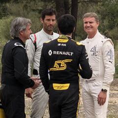 Carlos Sainz da clases de rally a su hijo, Webber y Coulthard