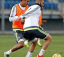 James, Benzema, Pepe y Arbeloa se entrenaron con el grupo