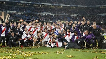 09/12/18 FINAL COPA LIBERTADORES 2018 PARTIDO VUELTA SANTIAGO BERNABEU  RIVER PLATE - BOCA JUNIORS  ALEGRIA CELEBRACION CAMPEONES