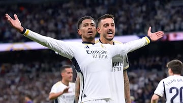 Jude Bellingham, jugador del Madrid, celebrando su gol ante el Barcelona