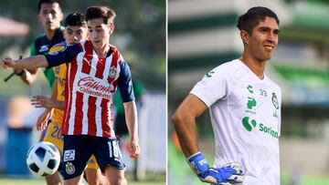 Sebastián Pérez-Bouquet (izq) y Héctor Holguín (der) en partidos con sus respectivos equipos.