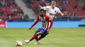 Lemar, durante el Atlético-Valencia