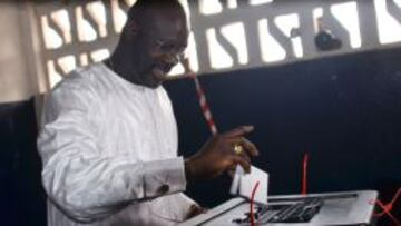 George Weah, durante las elecciones