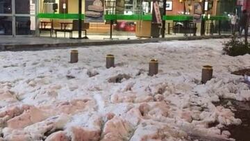 Puebla se tiñe de blanco por granizo y bajas temperaturas