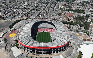 Toma aérea del Estadio Ciudad de México, estadio que recibirá la Copa del Mundo 2026.