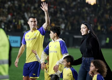 Georgina, durante la presentación de Cristiano con el Al-Nassr.