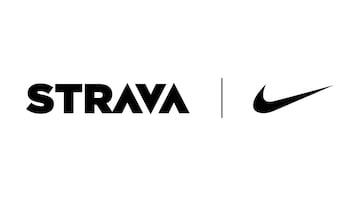 Imagen de los logos de Strava y Nike tras su acuerdo de colaboración.