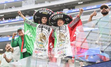 Inglewood (United States), 26/06/2024.- Supporters of Mexico react in the stands before the start of the CONMEBOL Copa America 2024 group B soccer match between Venezuela and Mexico at SoFi Stadium in Inglewood, California, USA, 26 June 2024. EFE/EPA/ALLISON DINNER
