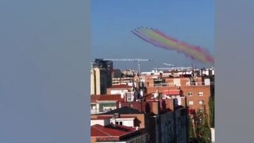 El momento más comentado del desfile: ¿es morado el color del humo de la Patrulla Águila?