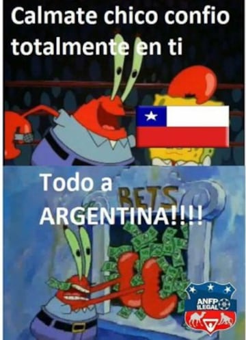 Los memes apuntaron al juego defensivo de Argentina