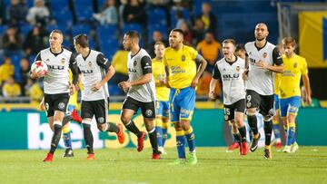 Las Palmas 1 - Valencia 1: resumen, resultado y goles