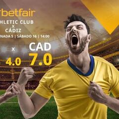 Athletic Club vs. Cádiz CF: horario, TV, estadísticas, clasificación y pronósticos
