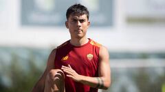 ALBUFEIRA, PORTUGAL - JULY 20:AS Roma player Paolo Dybala during training session at  Estadio Municipal de Albufeira on July 20, 2022 Albufeira, Portugal. (Photo by Luciano Rossi/AS Roma via Getty Images)