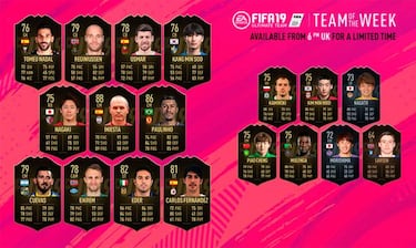 TOTW 40 de FIFA 19 Ultimate Team con Iniesta y Paulinho