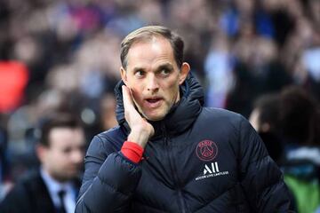 Paris Saint-Germain's German coach Thomas Tuchel during the Montpellier game.