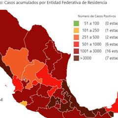 Mapa y casos de coronavirus en México por estados hoy 31 de mayo
