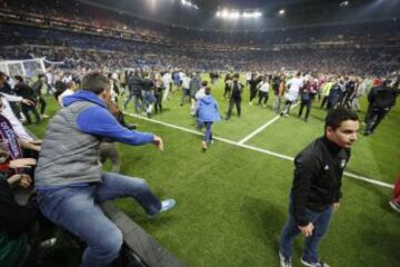 Los incidentes sucedieron antes del comenzar el partido.