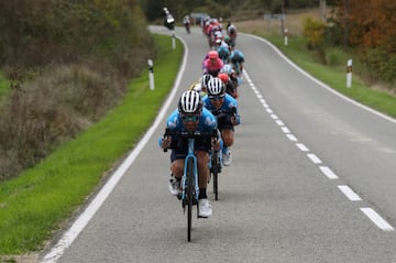 Alejandro Valverde durante la escapada.