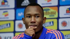 Andrés Balanta en rueda de prensa de la Selección Colombia.