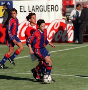 En el Campeonato de Brunete vistiendo los colores del Barcelona.