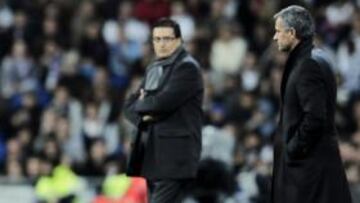 <b>FUERA. </b>Paradas expulsó a Mourinho en el Madrid-Murcia.