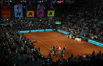 La pista Manolo Santana rindió un gran homenaje al manacorí tras perder contra el checo Jiri Lehecka y anunciar que no volvería a jugar el Masters 1.000 en la capital madrileña.